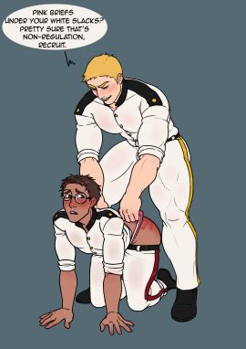 animated animation gay gay_domination gay_humiliation humiliating humiliation male male/male male_only marmotap officer_dare wedgie