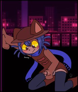 1boy 2d anthro anthro_male anthro_only blush bottomless erect_penis erection male male_only masturbation muffinlewds niko_(oneshot) oneshot penis skinny solo tagme toony young