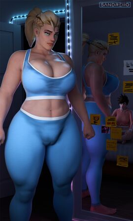 2girls 3d aleksandra_zaryanova big_pussy female hot_pink_tracer huge_pussy lena_oxton muscles muscular_female overwatch overwatch_2 overwatch_archives plump_labia plump_pussy polyanitsa‎_zarya puffy_pussy pussy sandreiio tracer zarya
