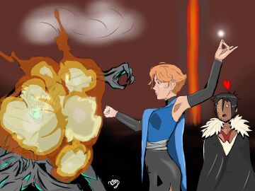 big_male black_hair castlevania demon female ginger ginger_hair in_love love male sypha_belnades trevor_belmont