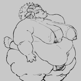 anthro areola ass belly beware_the_shadowcatcher big_areola big_ass big_belly big_breasts big_butt bovid breasts caprine clothing curlers dorkass ear_piercing ear_ring elderly_anthro elderly_female eyewear fat_arms fat_legs female fupa futanari glasses greyscale huge_breasts ineffective_clothing intersex mammal mature_anthro mature_female maude_(bts) monochrome navel navel_piercing nipple_piercing nipples obese obese_anthro obese_female overweight overweight_anthro overweight_female penis piercing ring_piercing sheep small_glasses zed_technician_games