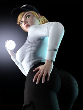 1girls 3d accurate_art_style ass ass_focus big_ass big_breasts big_thighs blonde_hair breasts curvaceous curvy curvy_figure female female_only five_nights_at_freddy's five_nights_at_freddy's:_security_breach green_eyes hat hips huge_ass huge_thighs large_ass large_thighs light-skinned_female light_skin looking_back looking_down mature mature_female petite ponytail presenting_ass scottgames security security_guard slim slim_waist solo steel_wool_studios thick thick_hips thick_legs thick_thighs thighs vanessa vanessa_(fnaf) viewed_from_below voluptuous waist wide_hips wide_thighs word2