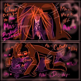 anthro anthro_on_anthro anthro_only canine catnap catnap_(poppy_playtime) critters_(poppy_playtime) dogday dogday_(poppy_playtime) doggy domestic_cat domestic_dog feline furry_only male male/male no_humans orange_fur orange_skin poppy_playtime poppy_playtime_(chapter_3) purple_fur purple_skin sex smiling_critters tagme yartdrawnsfw