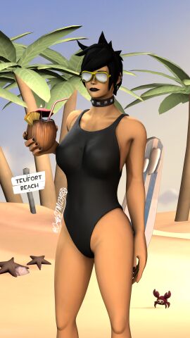 1girls 3d beach cristygallagher cristysfm1234 female femscout femscout_(alt_design) scout_(team_fortress_2) swimsuit team_fortress_2