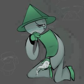 1_eye 1boy 4_fingers anthro anthro_only artist_upload bandu_(lancey) blush blush_lines blushing character_in_background cum cyclops dave_and_bambi_mod dialogue doodles english_text green_blush green_body green_hands green_shoes green_witch_hat half-closed_eyes hand_to_own_mouth hat headwear heels humanoid jerking_off looking_away looking_pleasured male male_masturbation male_only masturbation moaning motion_lines no_humans non-human non-human_only on_knees penis penis_out pixelated_background self_upload solo solo_focus solo_male tears teary_eyes tentacle tentacle_dick tentacle_penis thumbs_up toony topwear tremble_spikes trembling tuft veiny_penis white_arms white_body white_face white_legs white_penis witch_hat