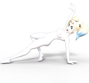 3d armpits batman_(series) completely_naked completely_nude dc dc_comics feet female female_only geraldart harley_quinn harley_quinn_(multiversus) multiversus naked naked_female nude nude_female pink_hair pink_nipples pose posing seductive sexy warner_bros warner_brothers