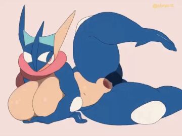 2d_animation 4:3 abnarie amphibian animated anthro breasts disembodied_penis duo female frame_by_frame generation_6_pokemon genitals greninja male male/female nintendo penetration penis pokemon pokemon_(species) pussy raised_leg sex short_playtime simple_background solo_focus thick_thighs translucent translucent_penetration translucent_penis vaginal_penetration vulva