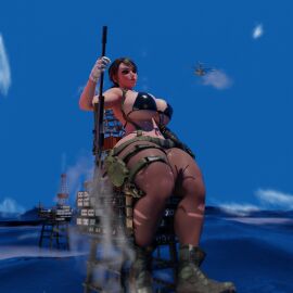 1girls 3d big_boobs big_breasts boobs breasts butt_crush butt_crushing buttcrush destruction female female_focus female_only giant_female giant_woman giantess huckleberry8181 large_boobs large_breasts metal_gear metal_gear_solid metal_gear_solid_v quiet_(metal_gear) ranged_weapon sniper sniper_rifle solo solo_female solo_focus thick_thighs thighs weapon