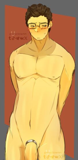 1boy 2d big_penis cock_ring_(decorative) flaccid flaccid_penis glasses human male male_only nerd nervous original_character penis pssyclownn pussyclownn ring roblox roblox_avatar robloxian self_upload sex shaved_crotch solo tagme veiny_penis