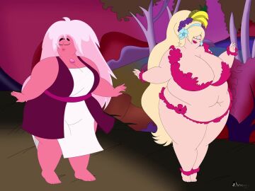 1girls animated ass barefoot bbw belly big_ass big_belly big_breasts bikini blonde_hair breasts busty cartoon_network chubby chubby_female cleavage closed_eyes clothed clothing cooldeverage curvaceous curvy curvy_figure dancing don_bluth dragon's_lair duo eve_(dragon's_lair) female female_focus female_only flower flower_bikini flower_in_hair food food_on_hair frolicking fruit gem gem_(species) hippie_rose_(steven_universe) huge_ass huge_breasts humanoid jumping light-skinned_female light_skin loincloth long_hair loop looping_animation mp4 no_panties no_sound overweight overweight_female partially_clothed partially_nude pink_bikini pink_body pink_hair pink_lips pink_skin plump plump_lips skimpy skimpy_bikini skimpy_clothes slightly_chubby slightly_chubby_female smile smirk ssbbw steven_universe steven_universe_future swaying swaying_hips tagme thick_ass thick_thighs thighs twerking underboob vest video voluptuous voluptuous_female watermark white_loincloth wide_hips