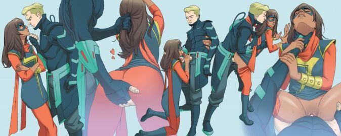 1boy 1girls comics dark-skinned_female dark_skin discord_(marvel) female heroine innocent interracial joshua_richardson kamala_khan light-skinned_male light_skin male male/female marvel marvel_comics ms._marvel ms._marvel_(kamala_khan) nerd nerdy_female superheroine tagme