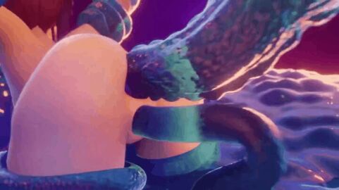 1girls 3d alternate_version_available anal animated anus artist_request character_request copyright_request double_penetration female human human_female light-skinned_female restrained restrained_by_tentacles slime tentacle vagina vaginal_penetration