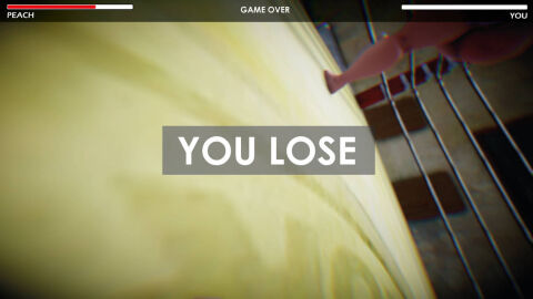 1boy 3d ass bikini_bottom boxing boxing_ring bubble_ass bubble_butt defeated female game_over gameplay_mechanics knocked_out legs losing_consciousness male male_pov mario_(series) mixed_boxing mmd pink_bikini_bottom princess_peach ultimabox walking_away