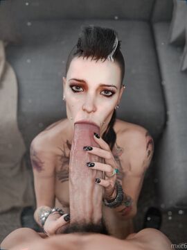 1boy 1girls 3d :>= athletic athletic_female balls balls_grab balls_touching big_penis black_hair blowjob breasts clara_lille day erect_nipples erect_penis erection eye_contact female grabbing_balls grey_eyes handjob indoors light_skin lips looking_at_viewer looking_pleasured male mxic6 nail_polish nipples nude nude_female nude_male open_eyes open_mouth oral penis petite piercing pov pubic_hair seductive_eyes seductive_look seductive_mouth sex skinny slim sucking sucking_penis tattoo throat_fuck uncensored underwear upper_body upside-down veiny_penis watch_dogs