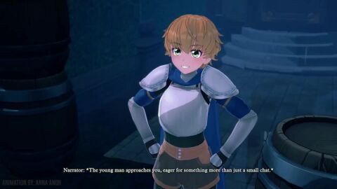 ahe_gao anna_anon athletic_female blowjob blue_skin cum_in_mouth cum_inside cute_expression cute_face demon_girl face_markings face_mask hands-free hands_on_head hugging_from_behind maya_(anna_anon) pleasure_face short_hair smaller_male tagme video yellow_eyes