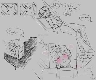 2boys alien blush blushing_male comic comic_page confused confusion cuntboy dialogue gay grayscale hands_tied intersex jetfire kidnapped male male_only no_sex nonconsensual ratsy_spark robot robot_boy simple_background simple_shading skyfire_(transformers) starscream thighs tied_up transformers transformers_g1 valveplug waking_up yaoi