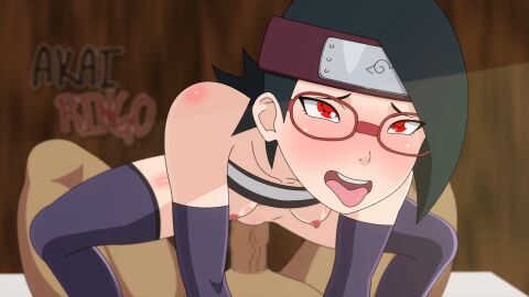 1boy 1girls age_difference ahe_gao akairingo animated boruto:_naruto_next_generations censored censored_penis censored_pussy clothed clothed_female clothed_sex cowgirl_position dark-skinned_male female female_penetrated interracial male mangekyou_sharingan naruto naruto_(series) no_sound penis pussy red_eyes sarada_uchiha sharingan uchiha_sarada vaginal_penetration