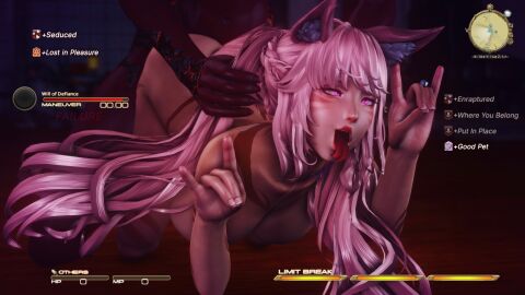 3d ahe_gao all_fours animal_ears areolae au_ra bent_over big_breasts breasts debuff doggy_style dominant_futa domination female femsub final_fantasy_xiv fox_ears from_behind from_behind_position fucked_into_submission fucked_silly futa_on_female futadom futanari game_cg game_mechanics gameplay_mechanics gpose_(ffxiv) grabbing hair_pull hypnosis intersex miwwuh naked nipples nude nude_female nude_futa open_mouth peace_sign pink_eyes pink_hair pulling_hair sex status_effect submissive submissive_female tagme tongue tongue_out zax_magma