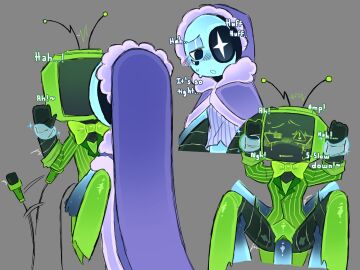 1boy1girl 4_arms astro_(dandy's_world) big_penis blue_skin breasts dandy's_world drawing female green_skin hugging lolmaria male micro moaning moon multi_arm multi_limb nightcap penis pounding_pussy pussy robot robot_girl screen_face small_breasts vee_(dandy's_world)