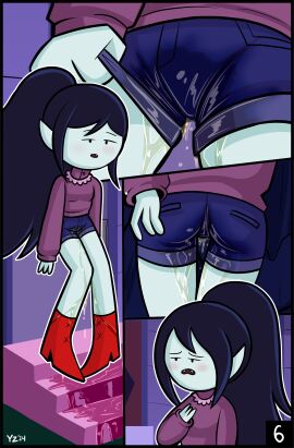 adventure_time ass bladder blush boots close-up close_up comic_page embarrassed female goth_panties have_to_pee inside_view lingerie marceline night omorashi panties peeing peeing_on_stairs peeing_self purple_panties pussy sad stairs urinating urinating_female urination urine urine_on_ground urine_on_legs urine_pool urine_puddle urine_stream wetting wetting_self yellowzonemx