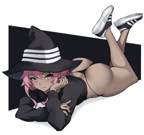 1girls ambiguous_gender arm_support ass ass_focus back bare_ass bare_butt bare_calves bare_hands bare_knees bare_legs bare_thighs black_fingernails black_footwear black_hat black_nail_polish black_nails black_panties black_shoes black_thong black_topwear black_underwear brown-skinned_female brown_skin brown_skinned_female calves closed_mouth_smile curvaceous curvaceous_body curvaceous_female curvaceous_figure curvaceous_hips curvaceous_thighs curvy curvy_body curvy_female curvy_figure curvy_hips curvy_thighs dot_nose exposed_ass exposed_butt exposed_legs exposed_skin exposed_thighs feet_up female female_focus female_only fingernails foot_up footwear full_body hair_between_eyes hat high_resolution highres hourglass_figure knees lean_figure leg_up legs legs_up lips long_hair looking_at_viewer lying lying_down lying_on_floor lying_on_ground lying_on_stomach nail_polish nails narrow_waist original original_art original_artwork original_character panties shoes simple_background slender_body slender_waist slim_female slim_waist smile smiley_face smiling_at_viewer smirk smooth_skin solo thick_ass thick_thighs thighs thin_waist thong topwear underwear white_background wide_hips witch witch_hat yan_kodiac