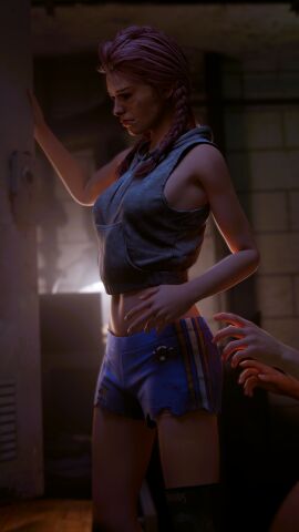 3d annoyed annoyed_expression ass assisted_exposure athletic athletic_female before_rape before_sex braid braided_hair breasts changing_room dbd dead_by_daylight female firm_ass locker locker_room locker_room_sex meg_thomas molestation saltyu side_boob sideboob skinny undressed undressing_another