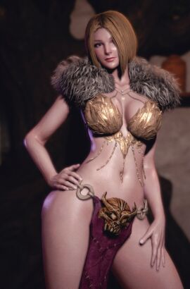 1girls 3d 3d_model 3d_render benedikta_harman blonde-haired_female blonde_female blonde_hair clothed clothed_female female female_focus female_only final_fantasy final_fantasy_xvi hand_on_hip hand_on_thigh light-skinned_female light_skin loincloth mekesp pelvic_curtain solo solo_female solo_focus