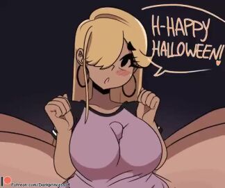 1girls animated black_eyes blonde_hair blush bouncing_breasts breast_squeeze breasts clothed clothed_female clothed_female_nude_male darkprincess04 earrings english_text female hoop_earrings light-skinned_male light_skin looking_at_viewer male mob_face mp4 ni_(darkprincess04) no_sound nude nude_male paizuri paizuri_under_clothes penis penis_between_breasts penis_under_clothes penis_under_shirt shirt tagme text titfuck_under_clothes video