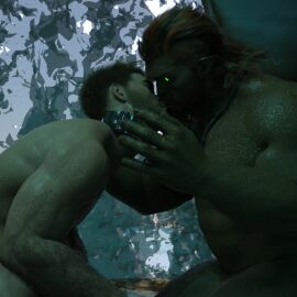 1human 1orc 2boys 3d 3d_model collared dom/sub dominant_orc flaccid flaccid_penis gay gay_couple gay_kissing gay_male ginger_hair green_body green_skin hairy_arms in_love interspecies interspecies_yaoi kissing loving_couple male male/male male_bonding male_only masculine_bottom masculine_slave multiple_boys multiple_males muscle_bottom muscles oc orc_on_human original original_characters outdoor_nudity outdoor_sex outdoors penis red_hair romantic_couple sensual submissive_human sweaty sweaty_body tagme wereorc_(artist) wet_body wet_skin willing_sub yaoi