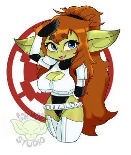 1girls beachgoblin big_ass big_breasts breasts cosplay curvaceous curvy curvy_figure digital_media_(artwork) female gob_mod_studio goblin goblin_female green-skinned_female green_body green_skin hips hourglass_figure huge_ass huge_breasts humanoid large_ass large_breasts legs mature mature_female original original_character short_female shortstack slim_waist star_wars stormtrooper stormtrooper_(cosplay) stormtrooper_(female) thick thick_hips thick_legs thick_thighs thighs voluptuous waist wide_hips