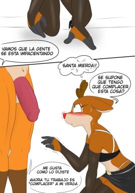 anthro antlers ass big_penis black_bottomwear black_clothing black_skirt black_topwear blush blush_lines bottomwear breasts brown_body brown_fur cleavage clothed clothing deer disturbed duo erection faceless faceless_character footwear from_front_position from_side full_body_trembling fur genitals hi_res horn humanoid_genitalia humanoid_penis latex latex_clothing latex_legwear latex_stockings leg_socks legwear licking looking_at_penis low-angle_view male male/male male_only mammal neckline neckline_dress new_world_deer off_camera oral orange_body orange_fur out_of_frame penile penis penis_lick pink_penis presenting presenting_penis presenting_penis_tip principericardo rear_view red_nose reindeer rody_(principericardo) scut_tail sex shaking short_tail sitting sitting_on_ground size_difference skirt socks socks_on_hands speech_bubble stockings straps_across_chest tail text tongue tongue_out topwear trembling vix_(principe_ricardo) yaoi