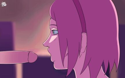 1boy 1girls animated blowjob boruto:_naruto_next_generations couple d-art_style dim_lighting female female_focus gif green_eyes headband headgear male naked naruto naruto_(series) naruto_shippuden nude nude_female nude_male oral penis pink_hair reinsmash sakura_haruno saliva saliva_trail string sucking sucking_penis