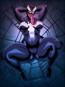 ass ass_visible_through_thighs big_ass big_breasts big_butt big_thighs breasts bubble_ass bubble_butt cartoonwizzard chubby_female female huge_thighs marvel marvel_comics milf open_legs open_mouth pussy she-venom showing_pussy spider-man_(series) thick_thighs tongue tongue_out venom venom_(marvel)