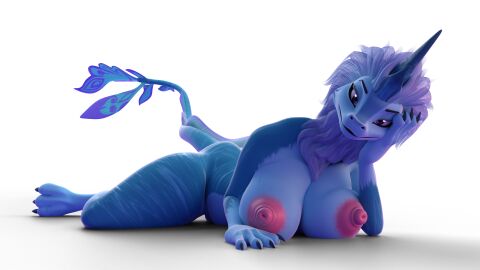 16:9 4k absurd_res anthro ass bedroom_eyes big_breasts breasts claws disney dragon female floor fur furred_scalie hair half-closed_eyes hi_res looking_at_viewer lying mythological_creature mythological_scalie mythology narrowed_eyes nipples nude pink_nipples png_file raya_and_the_last_dragon scalie seductive simple_background sisu_(ratld) smile solo tail thick_thighs widescreen wife