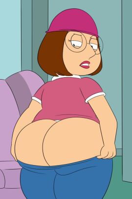 ass ass_cleavage ass_crack ass_focus big_ass butt_crack family_guy fat fat_ass female female_focus meg_griffin round_ass sb99 scobionicle99 struggling struggling_to_fit tight_pants tugging_clothing wardrobe_malfunction