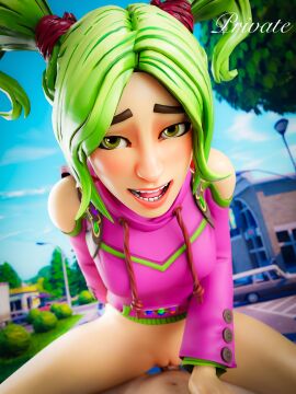 1boy 1girls 2025 3d 3d_(artwork) blender blush bottomless bushing epic_games female female_focus female_on_top female_penetrated fortnite fortnite:_battle_royale green_eyes green_hair hi_res highres hoodie laying_down laying_on_back light-skinned_female light-skinned_male light_skin male male/female male_penetrating male_penetrating_female male_pov on_back on_top outdoors outercourse penis pleasure_face ponytail ponytails pov pov_eye_contact pov_male privateotgx pussy pussy_lips riding riding_penis sex topwear twintails vagina vaginal_penetration vaginal_sex watermark zoey_(fortnite)