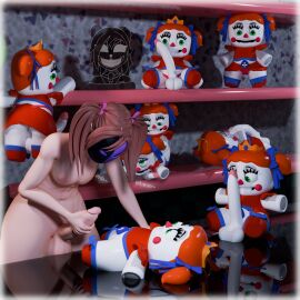 1boy 3d animatronic baby_(fnafsl) circus_baby circus_baby_(fnaf) clown clown_girl crown davidm3d_(artist) female femboy five_nights_at_freddy's five_nights_at_freddy's:_sister_location futa_on_futa futa_penetrated futa_penetrating futanari ginger ginger_hair hiro_(tales_of_androgyny) intersex justaperson_queendom male male/female mask masked_(justaperson) masturbation multiple_females multiple_girls nightmare_waifu orange_hair plush plush_baby plush_princess_(justaperson) plushie plushophillia red_hair robot robot_girl scrapkill sister_location tales_of_androgyny tiara watching white_skin white_skin_(monochrome)