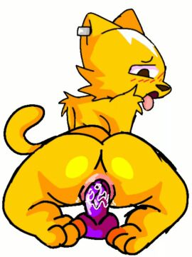 1boy 3:4 animated ass ass_focus ass_shake asstragames big_ass femboy femboy_ass femboy_only furry furry_ass furry_only gay gay_anal male original_character penis penis_in_ass sex_toy thegato vertical_video white_background yellow_fur youtuber