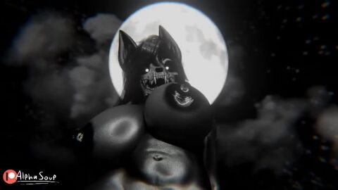 3d 3d_animation alphasoup animated areola areolae belly belly_button big_breasts black_body breasts creepy from_below furry furry_female horror huge_breasts looking_at_viewer mal0 malo moon navel night nightmare_waifu nipples scp-1471 scp-1471-a scp_foundation shaking_breasts sharp_teeth tagme video