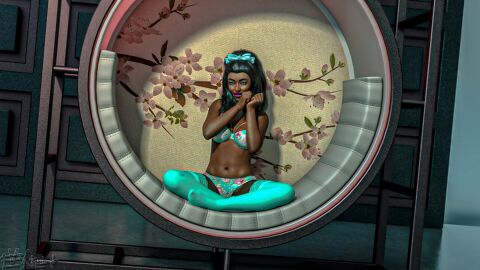 1girls 2022 3d breasts dark-skinned_female dark_skin enetwhili2 female female_only large_breasts seated sitting solo solo_female