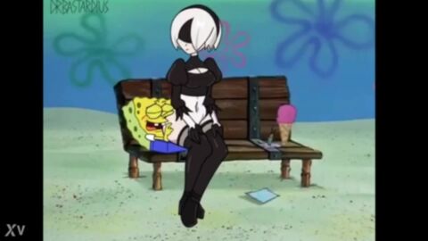 alternate_version_available animated completely_nude completely_nude_female crossover cum cum_in_pussy cum_inside freakybob_pisspants_(character) impregnation leg_spread mating_press missionary_position nier:_automata nier_(series) sex sound spongebob_squarepants spongebob_squarepants_(character) tagme video weird_crossover yellow_dick yellow_skin yorha_2b