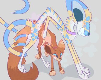 5:4 absurd_res ambiguous_gender ambiguous_penetrated ambiguous_penetration applejuice_(soft_bugg) balls big_dom_small_sub blush blush_lines blushing_profusely canid canine canis collar dominant duo feral feral_on_feral feral_penetrated feral_penetrating feral_penetrating_feral genitals hi_res large_insertion male male/ambiguous mallow mammal multi_arm multi_limb penetration raised_tail sex size_difference soft_bugg stomach_bulge tail teeth unknown_species wolf