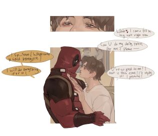 deadpool gay lkikai male male/male male_only marvel marvel_comics peter_parker spider-man spider-man_(series) wade_wilson