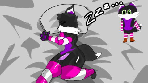 cock cum femboy flipaclip furry laying_on_bed laying_on_side male penis pillow precum_drip precum_on_penis shehejf sleeping sleeping_naked sleeping_nude thighhighs