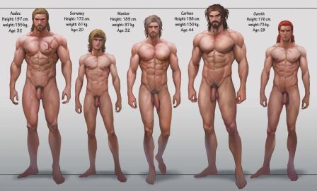 aenaluck audec_(aenaluck) carlnes_(aenaluck) character_design gareth_(aenaluck) gay male male_only master_(aenaluck) nude nude_male original servaney_(aenaluck)