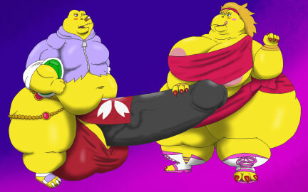 aged_up alythewolfcat anthro areola areola_slip balls bandage bandage_on_face bandage_on_nose belly big_balls big_belly clothed clothing duo erection fat fat_belly female footwear genitals hair handjob hi_res huge_balls huge_belly huge_hips hyper hyper_balls hyper_genitalia hyper_hips jacket jewelry koopa koopa_troopa koopie_koo koops male male/female mario_(series) morbidly_obese nintendo obese obese_female obese_male overweight overweight_female overweight_male paper_mario penile penis scalie sex shell shoes skimpy tied_hair toeless_footwear toeless_shoes tongue tongue_out topwear wide_hips