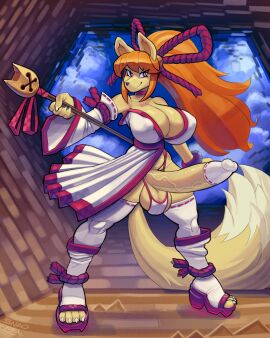 1futa 2024 abstract_background anthro artist_name asian_clothing balls bell big_balls big_breasts big_penis boots bottomwear bow_ribbon breasts canid canine ceroba_ketsukane claws clothed clothing cloud cock_sleeve_(clothes) cock_warmer collar colored detailed_background digital_drawing_(artwork) digital_media_(artwork) dipstick_tail east_asian_clothing female fluffy fluffy_tail footwear fox fur furry furry_female furry_only futa_only futanari genitals hair hi_res holding_object huge_balls huge_breasts huge_cock ineffective_clothing intersex japanese_clothing kimono legwear long_hair long_tail mammal markings mostly_nude nipple_outline orange_hair partially_clothed penis penis_clothing ponytail red_eyes shaded signature smile snao solo staff tail tail_markings tan_body tan_fur thigh_highs thong toeless_footwear topwear undertale undertale_yellow underwear vein veiny_penis