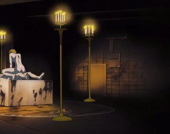 00s 1boy 1girls 2001 age_difference animated ass basement bible_black bible_black_night_of_the_walpulgiss blonde_hair candle candlestand cowgirl_position female indoors kitami_reika magic_circle minase_taki nude older_female_and_younger_male ritual school_nurse school_nurse_and_student sex short_hair straight tagme teacher_and_student