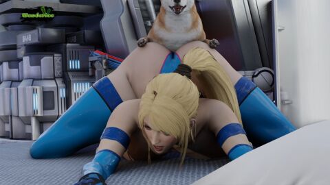 3d animal animal_genitalia animal_penis ass big_ass big_breasts big_butt breasts canine dog_knot dog_penis female feral knot male metroid nintendo penis samus_aran sex vicesfm video_game_character video_games wonderice zero_suit_samus zoophilia