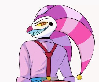 animated ass ass_jiggle big_ass butt_jiggle censored fizzarolli_(helluva_boss) gwizzly helluva_boss looking_at_viewer male male_only malicious_smile suggestive_look swinging_hips teaser vivienne_medrano